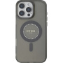 Guess Ovitek IML Rhinestones Ring with MagSafe za iPhone 16 Pro - siv