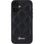 Guess Prešit ovitek za iPhone 16 - črn