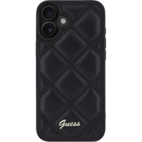 Guess Prešit ovitek za iPhone 16 Plus - črn