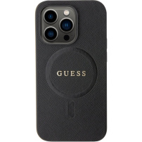 Guess Saffiano ovitek z MagSafe za iPhone 15 Pro - črna