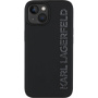 Karl Lagerfeld 3D gumijast bleščeč logotip ovitek za iPhone 15 - črn