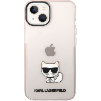 Karl Lagerfeld Choupette Logo etui za iPhone 14 Plus - roza