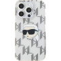 Karl Lagerfeld IML Electroplated Karl Head Cover za iPhone 15 Pro Max - prozoren