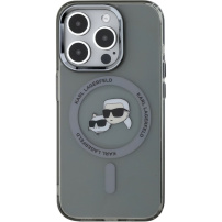 Karl Lagerfeld IML K&CH Heads kovinski okvir z MagSafe za iPhone 15 Pro Max - črn