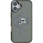 Karl Lagerfeld IML K&CH Heads Metal Frame Cover z MagSafe za iPhone 16 - siva