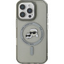 Karl Lagerfeld IML K&CH Heads Metal Frame Cover z MagSafe za iPhone 16 Pro - siva