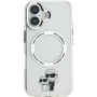 Karl Lagerfeld Ovitek IML Karl and Choupette z MagSafe za iPhone 16 Plus - prozoren