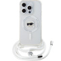 Karl Lagerfeld IML Karl naglavni ovitek z vrvico in MagSafe za iPhone 15 Pro Max - prozoren