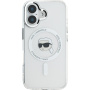 Karl Lagerfeld IML Karl Head Metal Frame Cover z MagSafe za iPhone 16 - prozoren