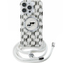 Karl Lagerfeld IML Monogram K&CH Heads Case z vrvico in MagSafe za iPhone 16 Pro - prozoren