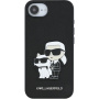 Karl Lagerfeld Saffiano Karl and Choupette ovitek za iPhone 16e / 17e - črn