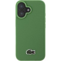 Lacoste Iconic Petit Pique Woven Logo Cover z MagSafe za iPhone 16 - zelen