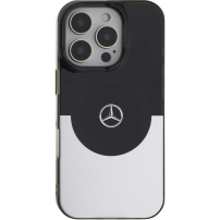 Mercedes Double Layer ovitek z MagSafe za iPhone 16 Pro - črno srebrn