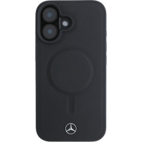 Mercedes Smooth Leather etui z MagSafe za iPhone 16 - črn