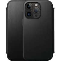 Nomad Leather Folio flip ovitek z MagSafe za iPhone 14 Pro Max - črna