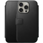 Nomad Modern Leather Folio flip etui z MagSafe za iPhone 15 Pro - črna