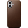 Nomad Usnjen ovitek Modern Leather z MagSafe za iPhone 16 Plus - rjav