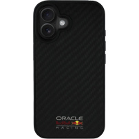 Oracle Red Bull Racing Carbon Shiny Logo ovitek z MagSafe za iPhone 16 - črn
