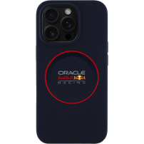 Oracle Red Bull Racing Silikonski ovitek Red Ring z MagSafe za iPhone 15 Pro - temno moder