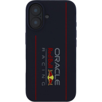 Oracle Red Bull Racing Silikonski ovitek Vertical Logo z MagSafe za iPhone 16 - temno moder