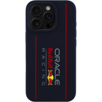 Oracle Red Bull Racing Silikonski ovitek Vertical Logo z MagSafe za iPhone 16 Pro Max - temno moder