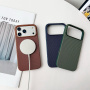 Zaščitni ovitek s tekstilno površino in MagSafe za iPhone 16 Pro - temno moder