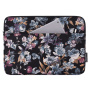 Torba z vzorcem modrih rož za iPad do 11" / MacBook do 12" - črna