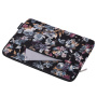 Torba z vzorcem modrih rož za iPad do 11" / MacBook do 12" - črna