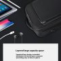 COOLBELL CB-8308 nahrbtnik z zunanjim USB vhodom in ključavnico za zadrge za iPad / MacBook do 17" - črn