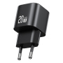 USAMS CC260 GaN mini hitri polnilni adapter s priključkom USB-C - 20W - črn