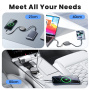 Toocki TQ-X105 izvlečni polnilni in podatkovni kabel - USB-C na USB-C - 1 m - siv