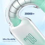 ENKAY Ice Clear pleten polnilni in podatkovni kabel - USB-C na USB-C - 2 m - bel