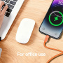 USAMS SJ776 pleten polnilni in podatkovni kabel z osvetlitvijo - USB-C na Lightning - 1,2 m - črn
