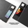 S1300 dvostranska podloga za tipkovnico in miško z brezžičnim polnjenjem za iPhone / AirPods - črna