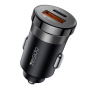 Yesido Y72 komplet avtopolnilca s priključki USB-C / USB-A in kablom USB-C na USB-C - 30W - 1 m - črna
