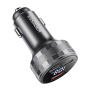 ESSAGER ES-CC25 avtopolnilec z zaslonom in priključki 2x USB-C / USB-A - 108W - temno siva