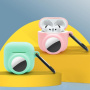 3v1 komplet silikonskega ovitka in zaščitne folije za sprednjo in zadnjo stran za AirPods 4 / 5 / AirTag 1 / 2 - črna