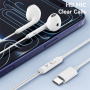 USAMS US-SJ771 slušalke s priključkom USB-C - bela