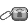 UNIQ Glase Pro Lock prozoren ovitek z zapiranjem in karabinom za AirPods Pro 3 - dimno siv