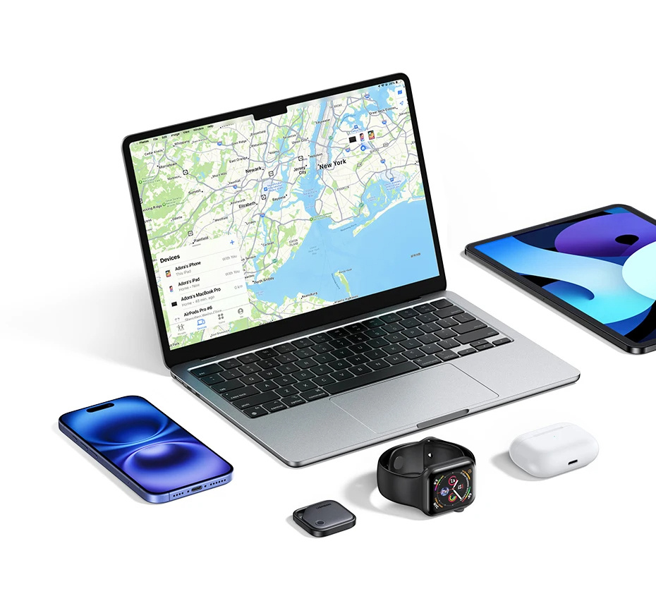 UGREEN CM816 smart lokator s podporo Find My - temno siv