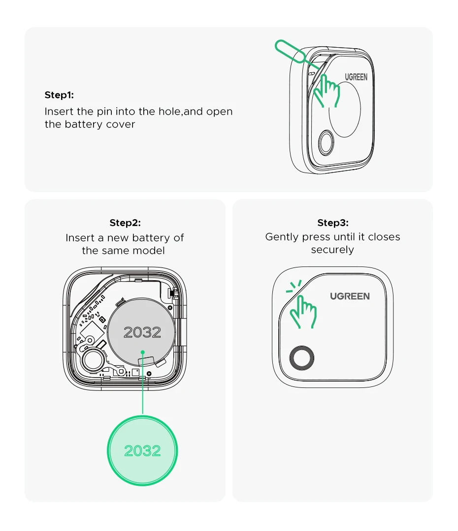 UGREEN CM816 smart lokator s podporo Find My - temno siv
