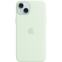 Originalni silikonski ovitek Apple z MagSafe za iPhone 15 Plus - light mint