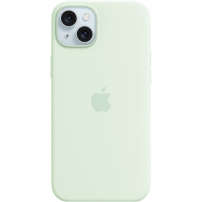 Originalni silikonski ovitek Apple z MagSafe za iPhone 15 Plus - light mint