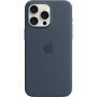 Originalni Apple silikonski ovitek z MagSafe za iPhone 15 Pro Max - nevihtno modra