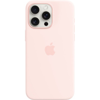 Originalni Apple silikonski ovitek z MagSafe za iPhone 15 Pro Max - svetlo roza