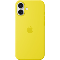 Originalne Apple silikonski ovitek z MagSafe za iPhone 16 Plus - karambola rumen