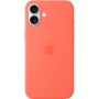 Originalne Apple silikonski ovitek z MagSafe za iPhone 16 Plus - mandarina