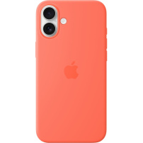 Originalne Apple silikonski ovitek z MagSafe za iPhone 16 Plus - mandarina