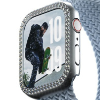 PanzerGlass SAFE ovitek okrašen s kamenčki za Apple Watch 42mm (Series 10 / 11) - srebrn