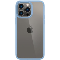 Spigen Crystal Hybrid prozoren etui z okvirjem za iPhone 14 Pro - modro